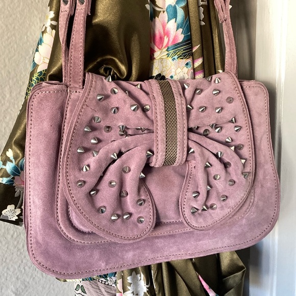 3.1 Phillip Lim Lavender Genuine Suede Studded Handbag - Picture 2 of 15
